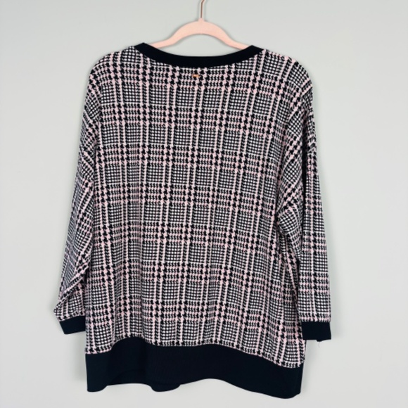 Tommy Hilfiger Banded Houndstooth Blouse Size 1X - Picture 5 of 6